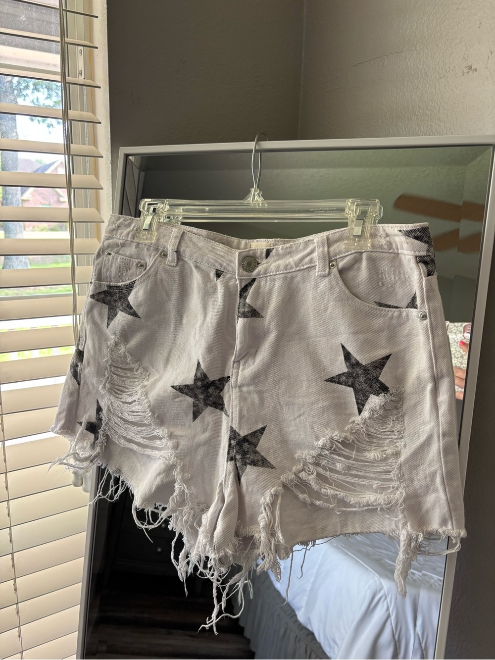 Boutique Star Print Women's Denim Shorts